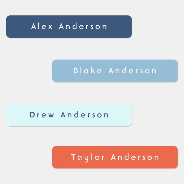 Rótulos do Kid, adesivo à prova d'água, de cor azu (Grupo)