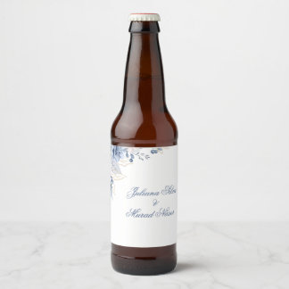 Rótulos Florais de Garrafa de Cerveja para Casamen