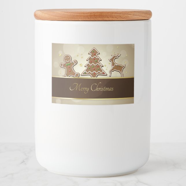 Rótulos Para Comida Biscoitos de pão-de-gengala (Frente)