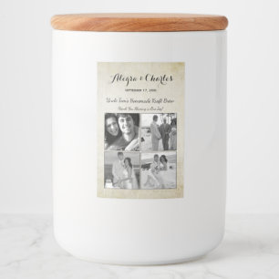 Rótulos Para Comida Casamento de Colagem de Fotos Personalizada da Vin
