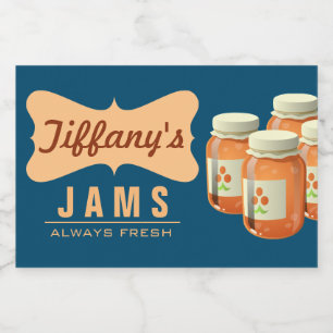 Rótulos Para Comida Doces Handmade alaranjados orgânicos naturais do