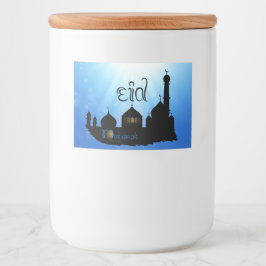 Rótulos Para Comida Mesquita Eid Mubarak com Tipografia