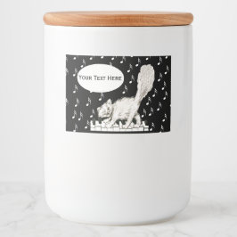 Rótulos Para Comida Notas de música do Piano White Winking