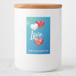 Rótulos Para Comida O Amor Está Nos Balões De Namorados De Ar - Etique