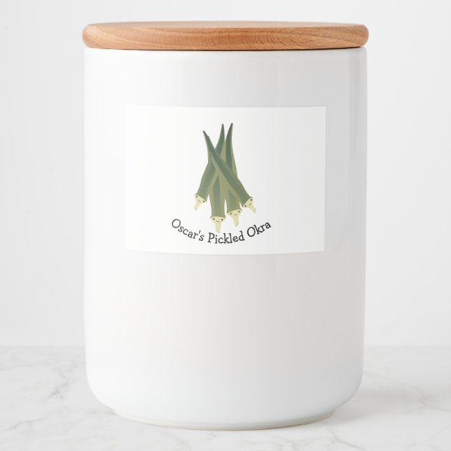 Rótulos Para Comida Okra (Frente)
