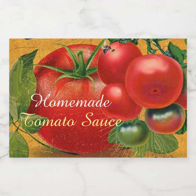 RÓTULOS PARA COMIDA TOMATES KITCHEN PRESERVAS, CANETA, TOMATE (Rótulo Único)