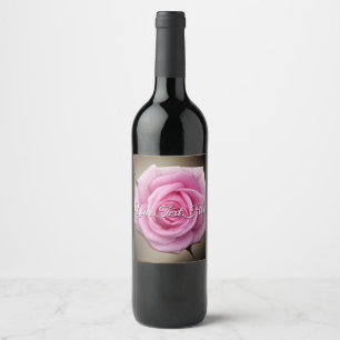 Rótulos Personalizados de Garrafa de Rosa
