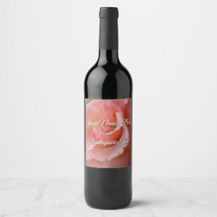 Rótulos Personalizados de Garrafa de Rosa Selvagem