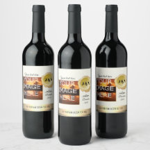 Rótulos Personalizados de Garrafa de Vinho com Fot