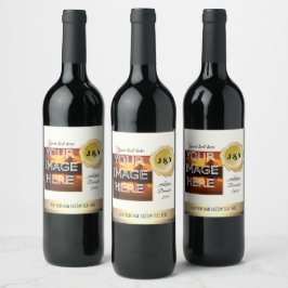 Rótulos Personalizados de Garrafa de Vinho com Fot