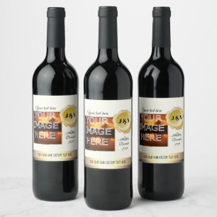 Rótulos Personalizados de Garrafa de Vinho com Fot