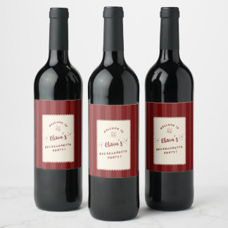 Rótulos Personalizados de Garrafa de Vinho para Fe