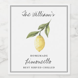Rótulos Personalizados de Limoncello Caseiro para 