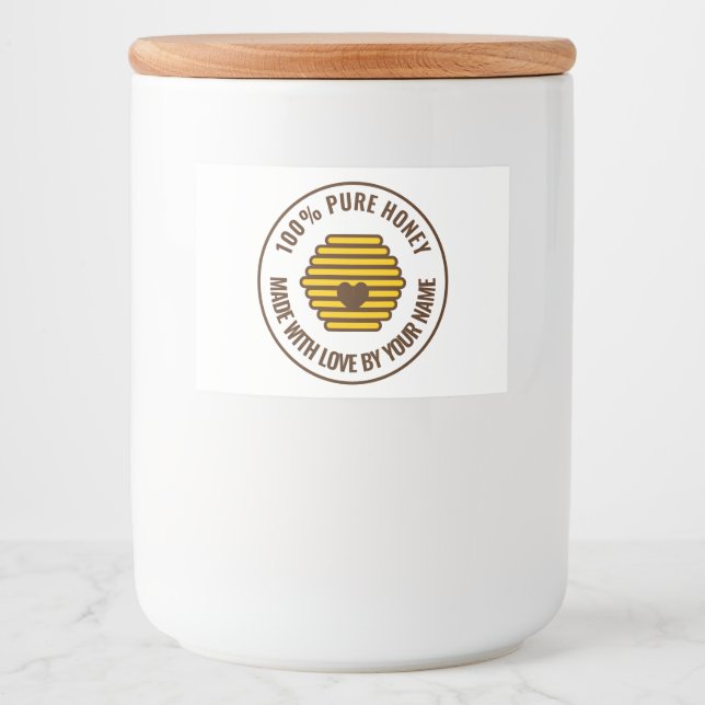 Rótulos personalizados de mel com logotipo de empr (Frente)