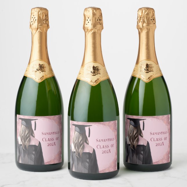 Rótulos personalizados para champanhe de formatura (Garrafas)