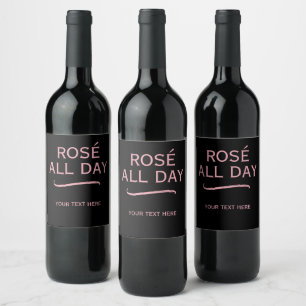 Rótulos personalizados para garrafa de vinho Rosé