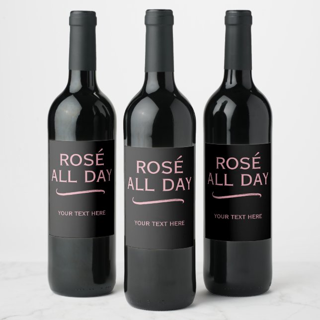 Rótulos personalizados para garrafa de vinho Rosé  (Garrafas)