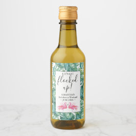 Rótulos Tropicais de Festa de solteira Flamingo