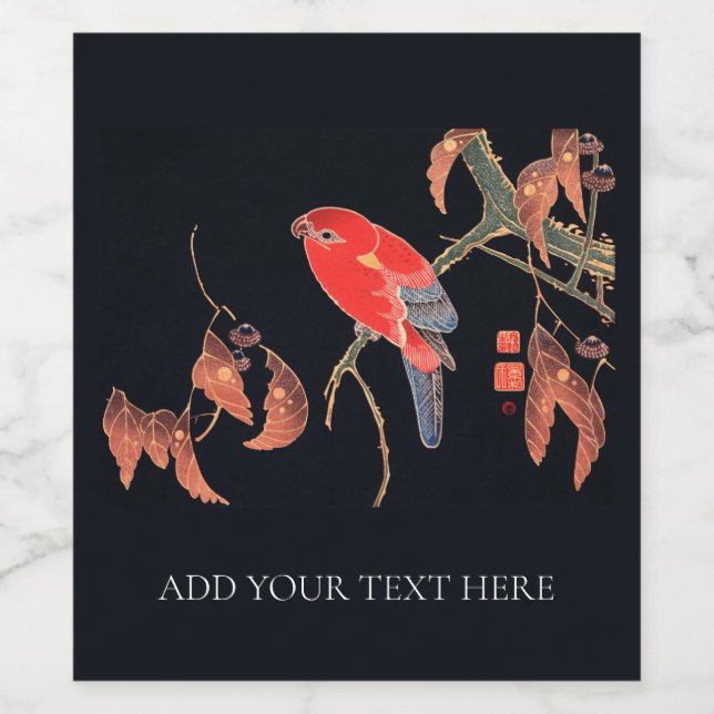 RÓTULOS VINHOS: BLOQUEIO DE MADEIRA JAPONÊS: ITÖ J (Rótulo Único)