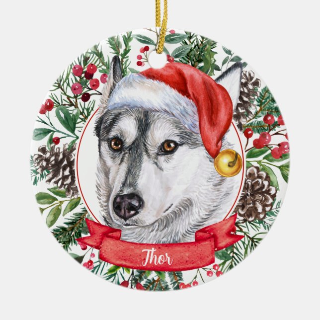 Rouco Cachorro - Enfeites de natal personalizado d (Frente)