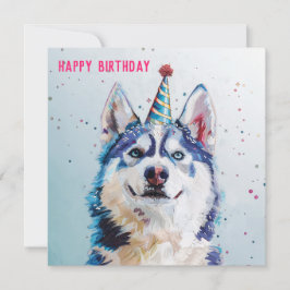 Rouco / Cartão de Aniversário Malamute
