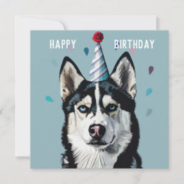 Rouco / Cartão de Aniversário Malamute