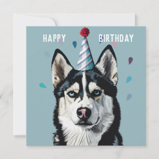 Rouco / Cartão de Aniversário Malamute
