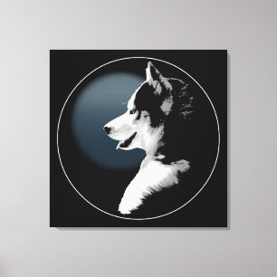 Rouco Pup Impressão Canvas De Cachorro Siberiano