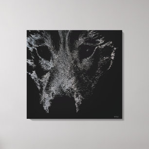 Rouco Pup Impressão Wolf Dog Canvas Impressão