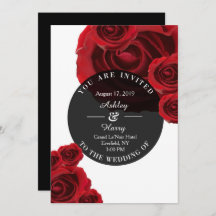 Rouge Flora Wedding Convite