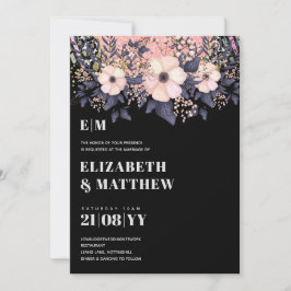 Rouge Rosa Azul Empoeirado Rosado Floral Casamento