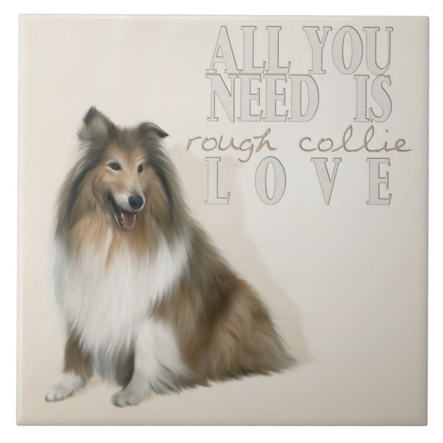 Rough Collie azulejo (Frente)