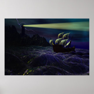 Rough Seas Poster Por Michelle Wilder