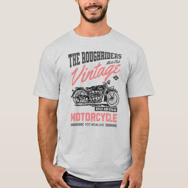 Roughriders Motorcycle Club T-Shirt (Frente)
