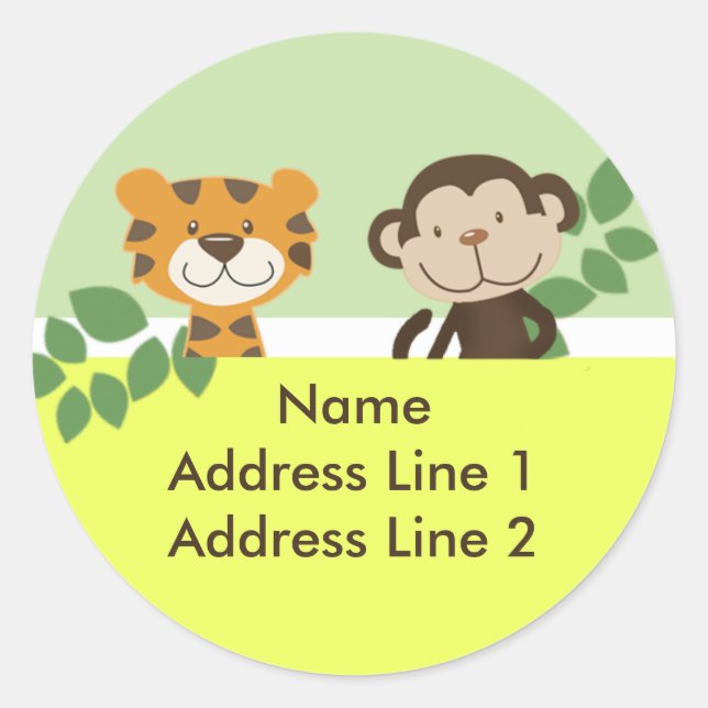 ROUND ADDRESS ETIQUETAS Selvas Tales Yellow Sticke (Frente)