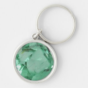 Round Emerald Chaveiro