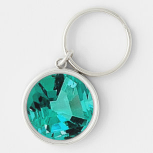 Round Emerald Chaveiro