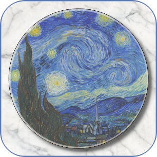 ROUND Sandstone PORTA COPOS - "Starry Night" - van