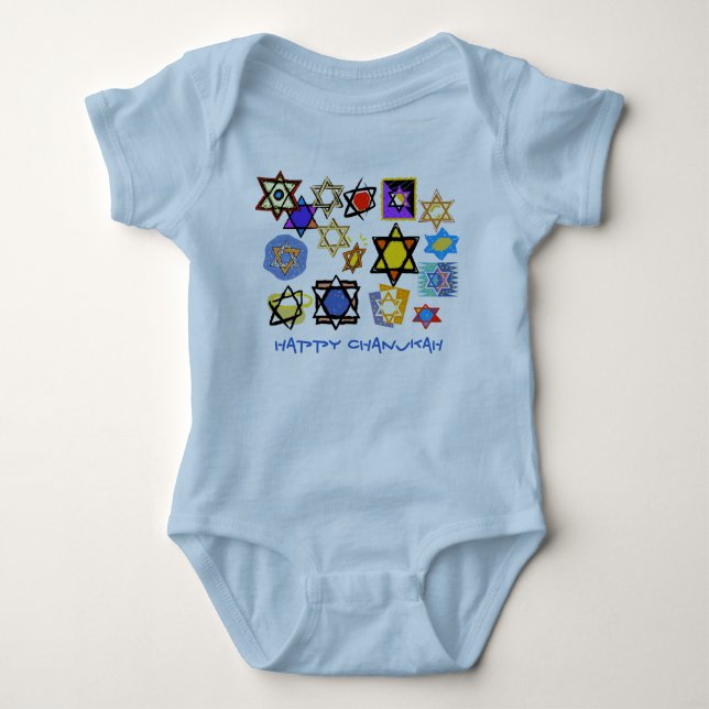 ROUPA DE CHANUKAH PARA BEBÊ BODY JERSEY (Frente)