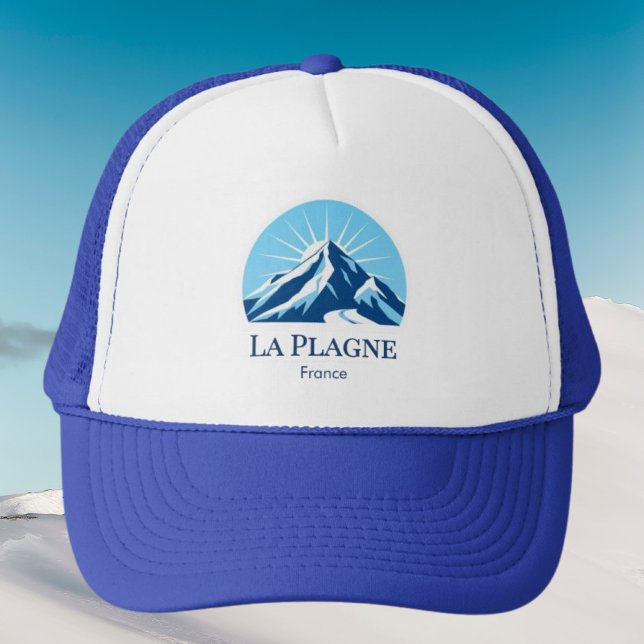 Roupa de resort de esqui La Plagne França boné (Criador carregado)