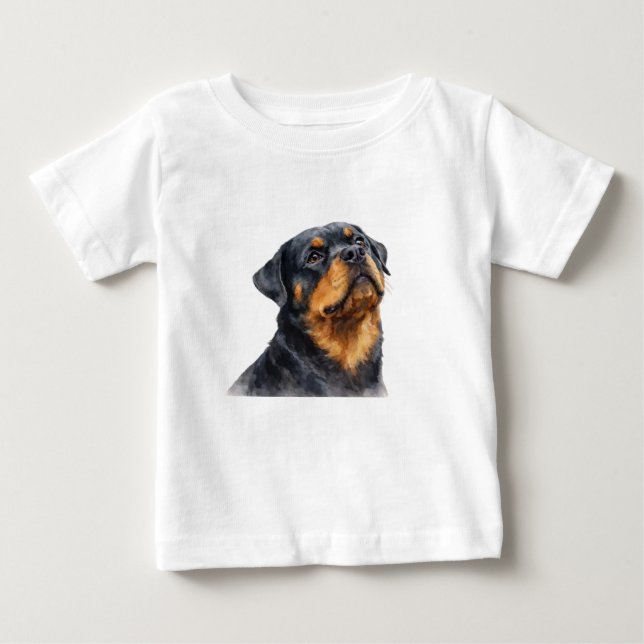 Roupas de Camiseta para Bebê Rottweiler (Frente)
