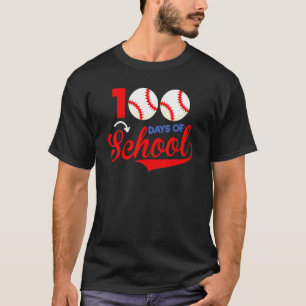 Roupas dos 100 Dias de Escola Camisa de Baseball d