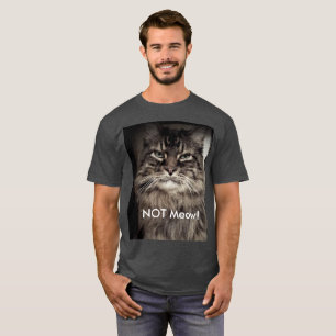 Roupas masculinas Cranky NOT Meow - Camiseta