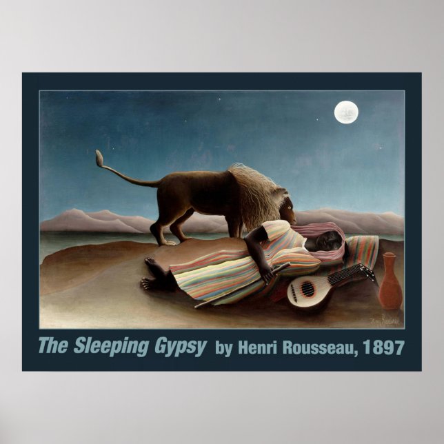 Rousseau's Sleeping Gypsy poster (Frente)