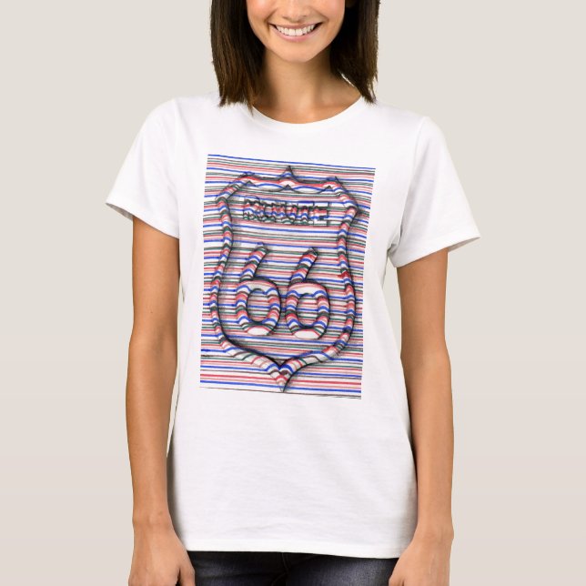 route 66 3d line t-shirt (Frente)