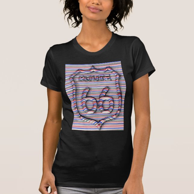 route 66 3d line t-shirt (Frente)