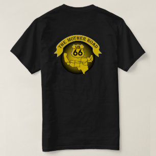 Route 66 Mãe Road Mens T-shirt Dourada/Black
