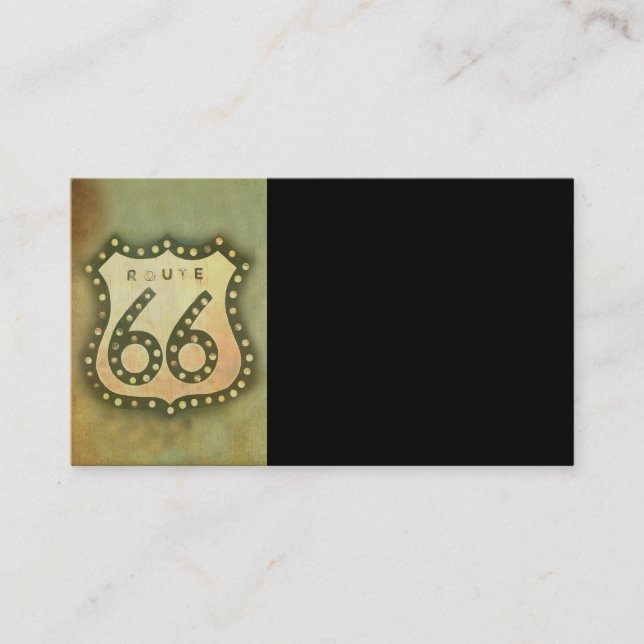 route 66 modelo de cartão de negócios foto art (Frente)