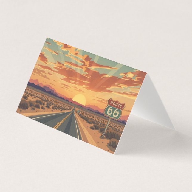 Route 66 Sunset Desert Road Travel Art (Frente)