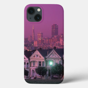 Row houses at sunset in San Francisco,